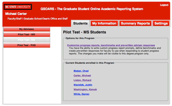 GSOARS dgp screenshot