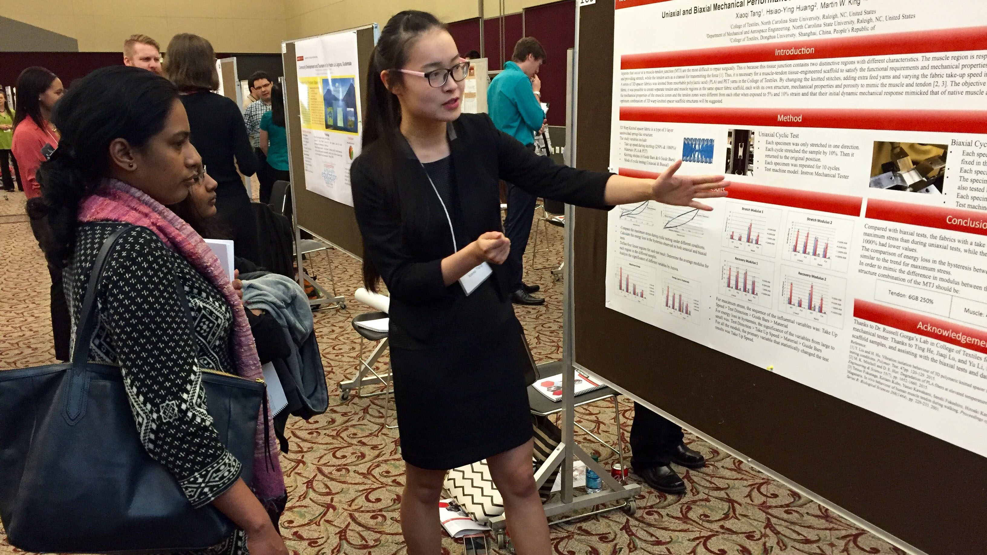 Xiaoqi Tang presents her poster at the 2016 Graduate Student Research Symposium