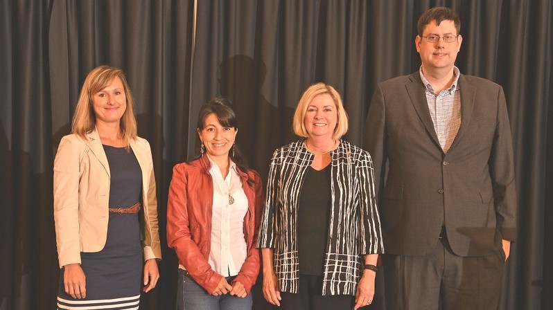 group photo of winners standing