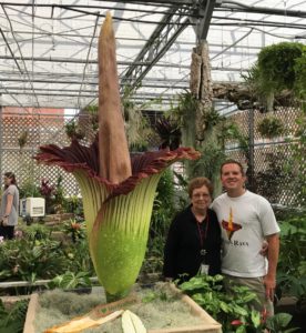 Peggy and Brandon in greenhouse