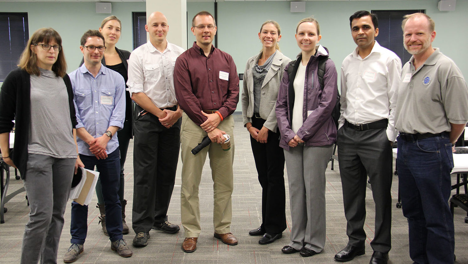 faculty standing in a row