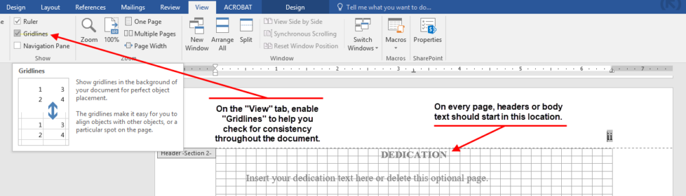 headers-page-margins-and-spacing-the-graduate-school