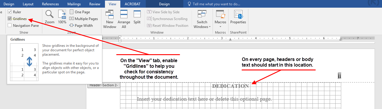 how to set right margin on word doc