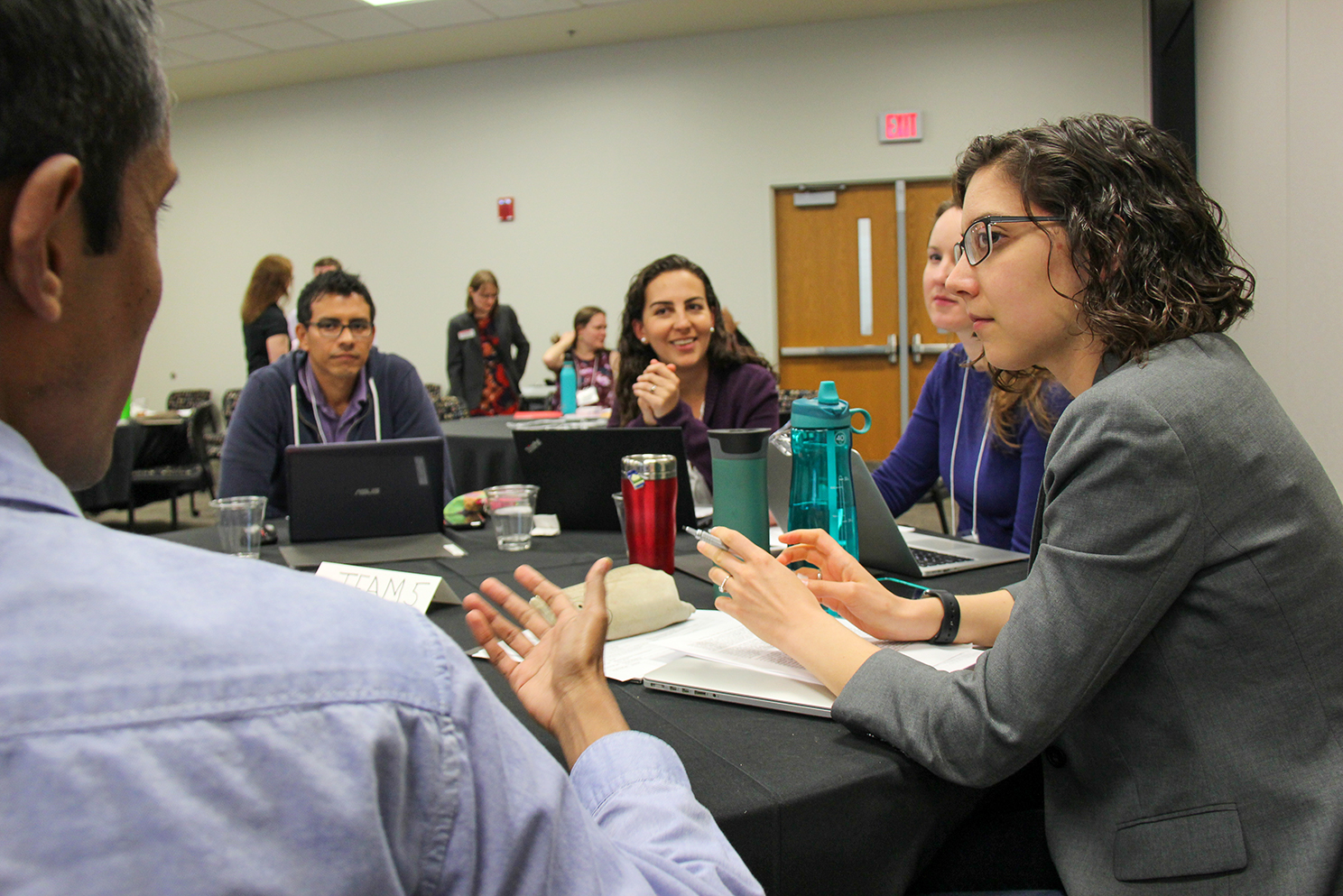 Participants discuss their job documents