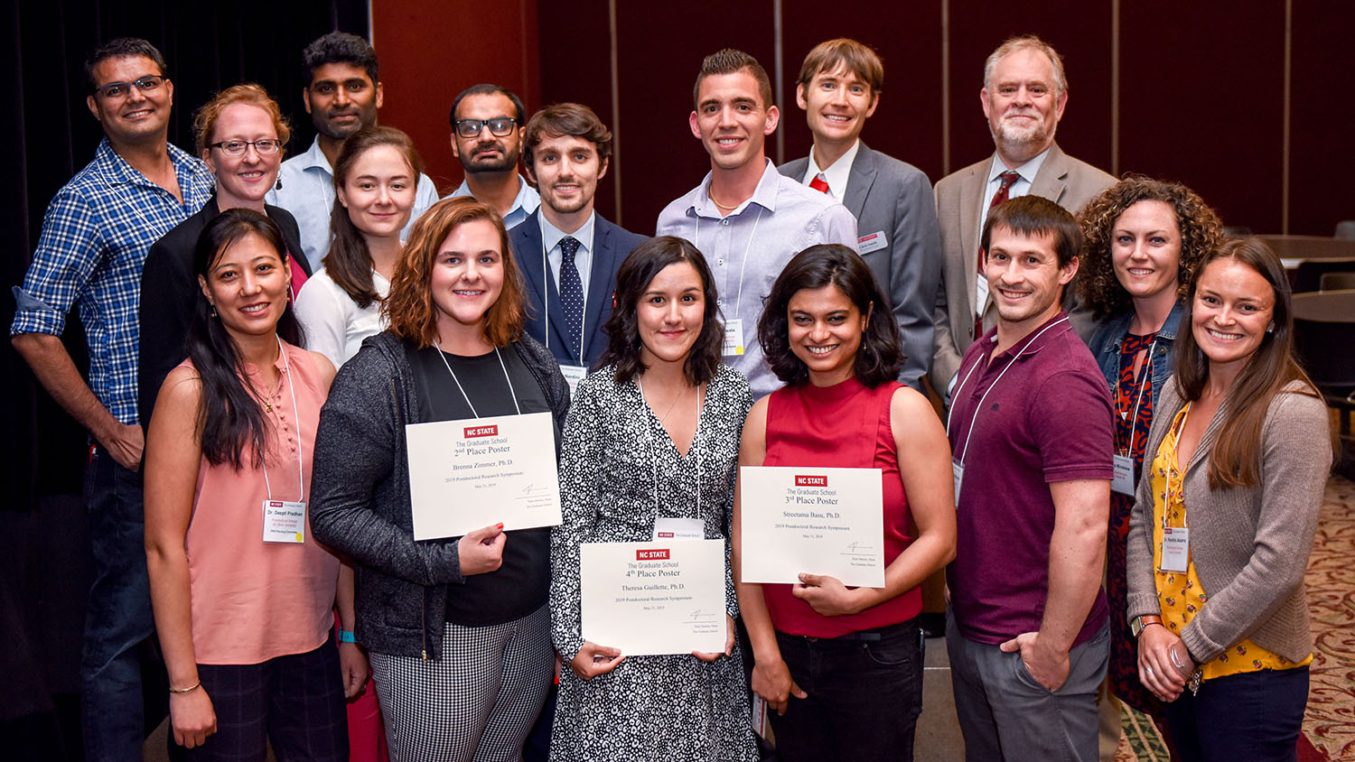 Photo of winners and planning committee