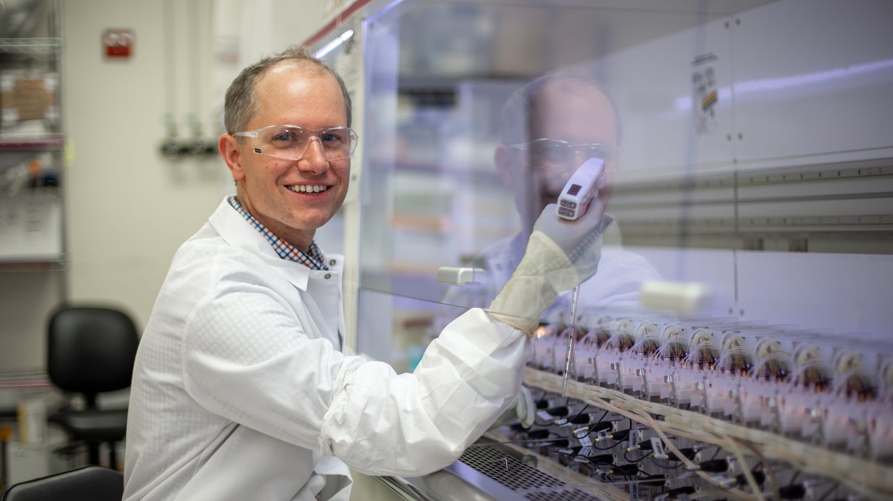 Dane Grismer working in his KBI lab