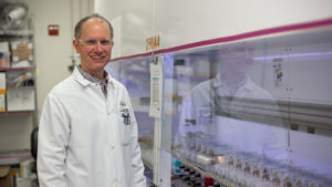Dane Grismer working in his KBI lab