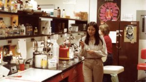 Lydia Villa Komaroff at UMass Lab in 1980