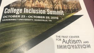 College Inclusion Summit Flyer: The Frist Center for Autism and Innovation