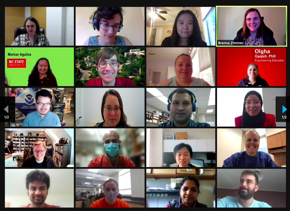 Zoom screenshot of PRS 2021 workshop participants